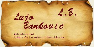 Lujo Banković vizit kartica